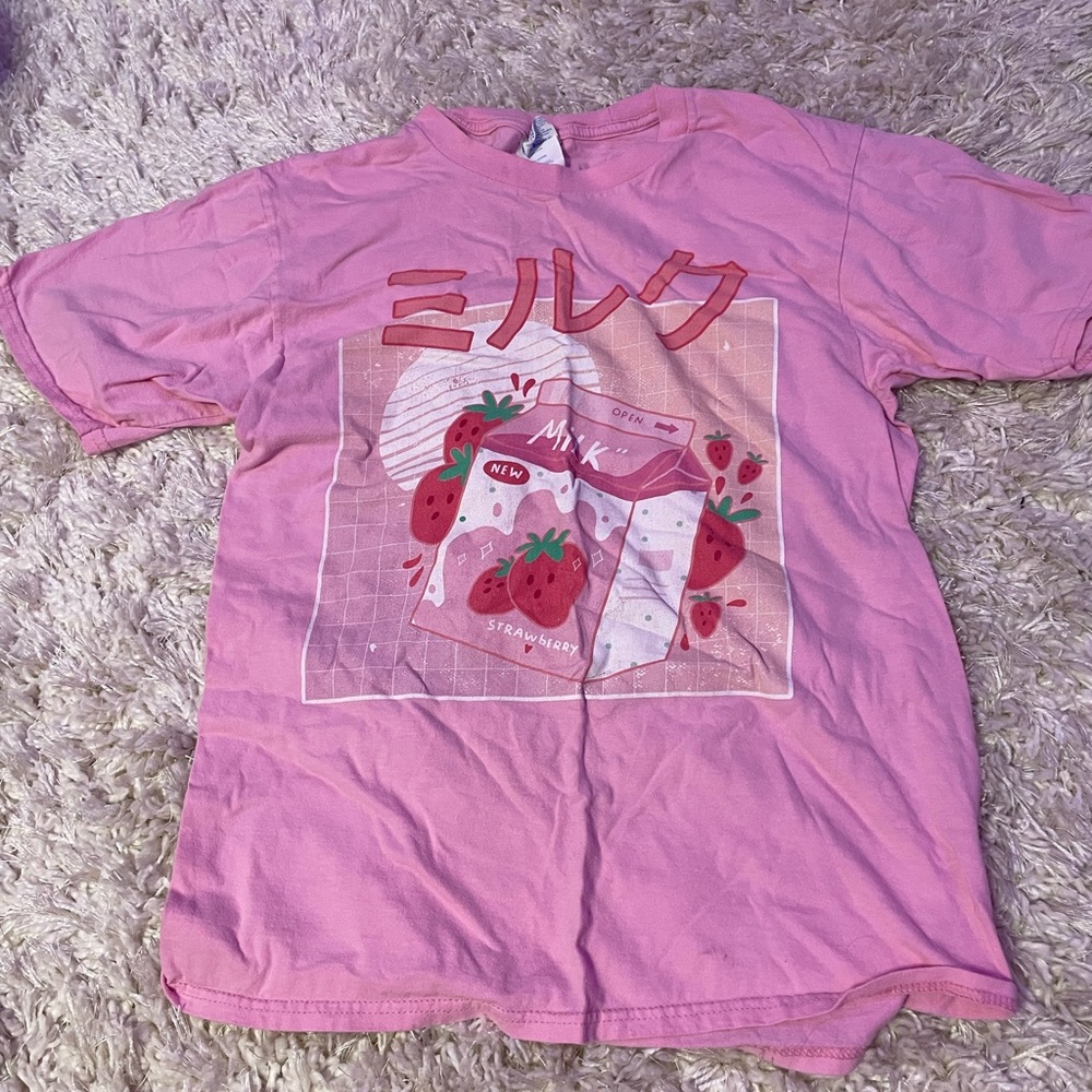 george not found strawberry milk shirt, men’s small, great condition